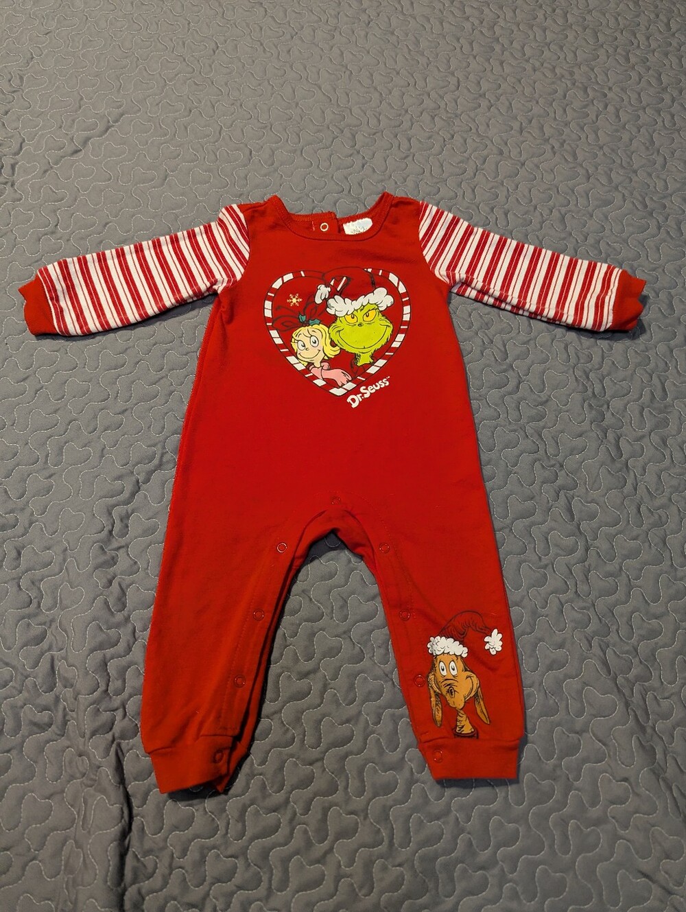 Dr. Seuss Baby The Grinch Coverall Grinch Christmas Size 12M